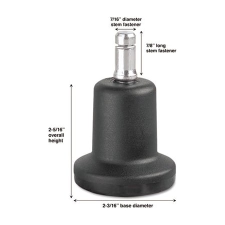 Master Mfg Co Master, HIGH PROFILE BELL GLIDES, B STEM, 5PK 70175